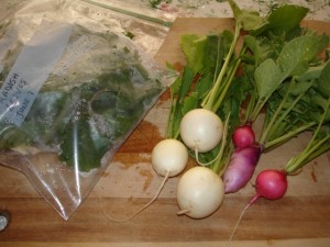 radish and turnip greens